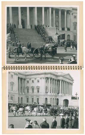 Lot #61 John F. Kennedy Funeral Album of (18) Signal Corps Photos + Large Hon. JFK Poster - Image 9