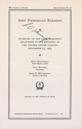 Lot #68 Ted Kennedy Memorabilia Including Signed Book, TLS, and Eulogies - Image 4