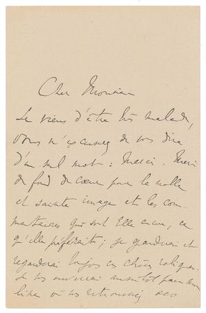 Lot #416 Marcel Proust: Desirable letter by the revered author of In Search of Lost Time - Image 1