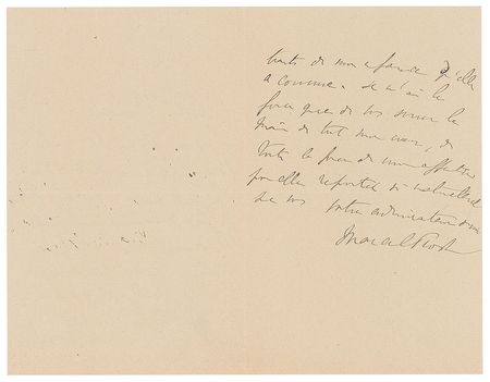 Lot #416 Marcel Proust: Desirable letter by the revered author of In Search of Lost Time - Image 2