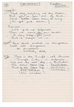 Lot #513 The Who: John Entwistle Handwritten Lyrics - Image 2