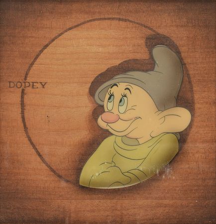 Lot #800 Dopey production cel from Snow White and the Seven Dwarfs Production Cel - Image 1