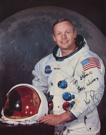 Lot #320 Neil Armstrong Signed Photograph - Image 1