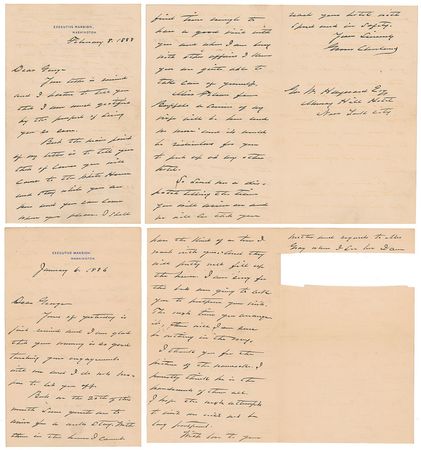Lot #20 Grover Cleveland Letters