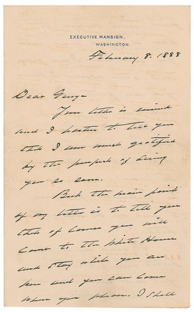 Lot #20 Grover Cleveland Letters - Image 2