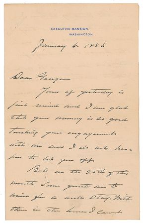 Lot #20 Grover Cleveland Letters - Image 4