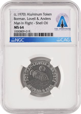 Lot #339 Neil Armstrong: Token Token - Image 1