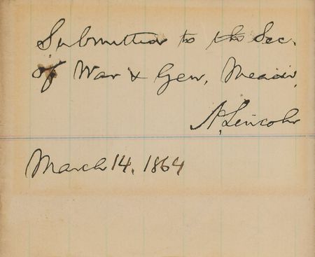 Lot #14 Abraham Lincoln Signed Endorsement - Image 2