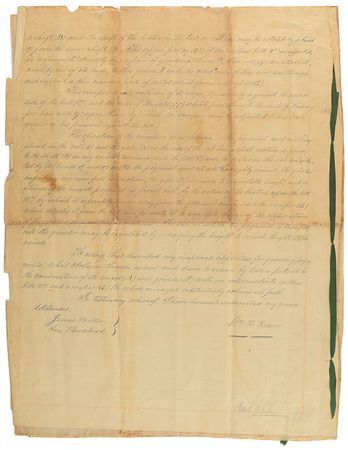 Lot #288 Jacob Thompson Signed Document - Image 4