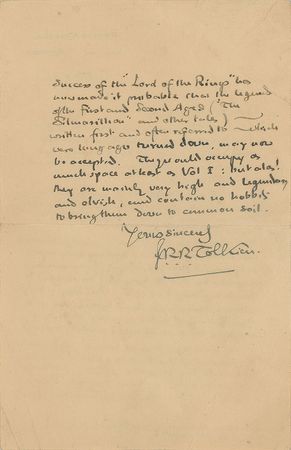 Lot #420 J. R. R. Tolkien: 