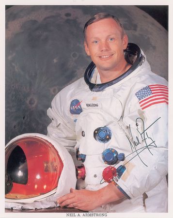 Lot #321 Neil Armstrong Signed Photograph - Image 1