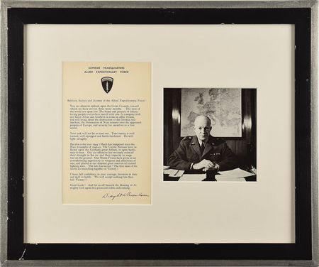 Lot #38 Dwight D. Eisenhower Souvenir Order - Image 1