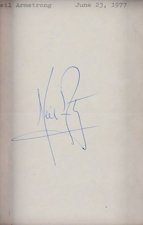 Lot #322 Neil Armstrong Signature - Image 1