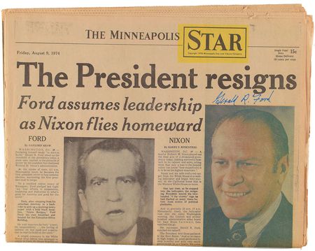 Lot #82 Gerald Ford Newspaper - Image 1