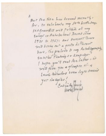 Lot #437 Lewis Mumford - Image 2
