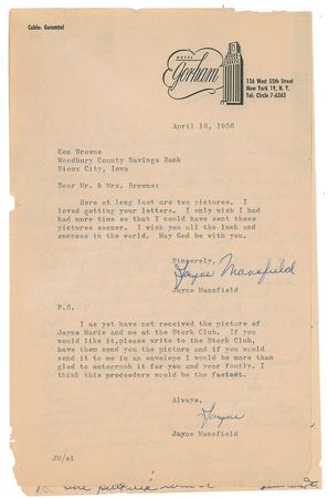 Lot #651 Jayne Mansfield Group Lot - Image 1