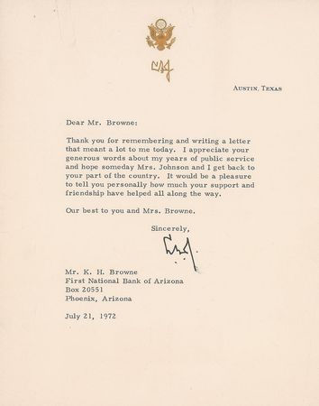Lot #97 Lyndon B. Johnson - Image 2