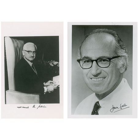 Lot #255 Jonas Salk and Albert Sabin Signed Photographs - Image 1