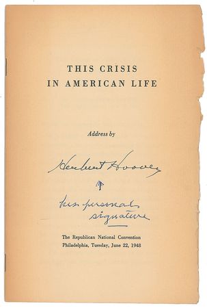 Lot #124 Herbert Hoover - Image 1