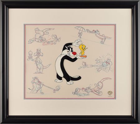 Lot #970 Sylvester and Tweety limited edition cel entitled 'Tweety & Sylvester Persona' - Image 2
