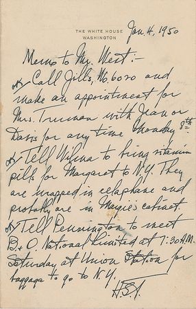 Lot #122 Harry S. Truman Handwritten Letter Signed - Image 1