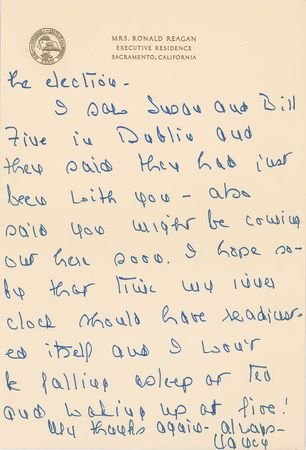 Lot #109 Nancy Reagan Handwritten Letter Signed - Image 3