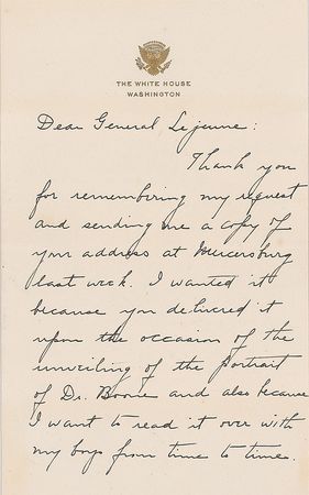 Lot #73 Grace Coolidge Handwritten Letter Signed - Image 1