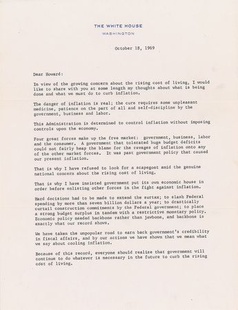 Lot #105 Richard Nixon: 