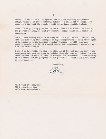 Lot #105 Richard Nixon: 