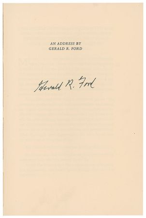 Lot #86 Gerald Ford: 