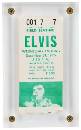 Lot #501 Elvis Presley: 'Southern mansion white' scarf worn by Elvis on New Year's Eve 1975 - Image 2