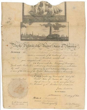 Lot #7 James Madison and James Monroe Signed