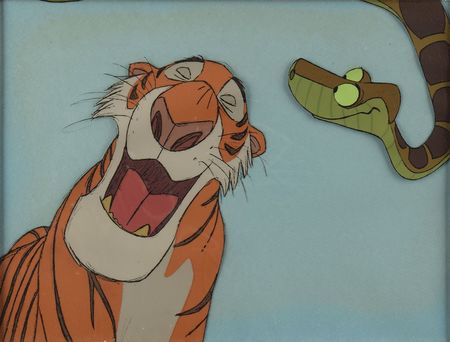 Lot #910 Shere Khan and Kaa production cel from The Jungle Book Production Cel - Image 1