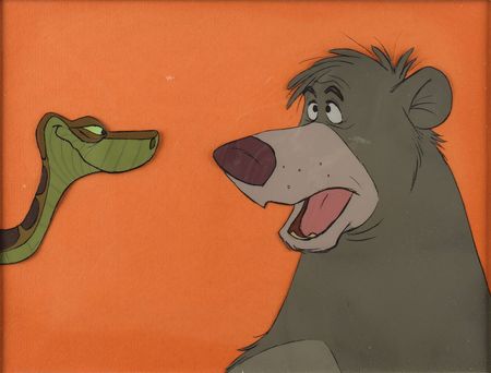 Lot #911 Baloo and Kaa production cel from The Jungle Book Production Cel - Image 1