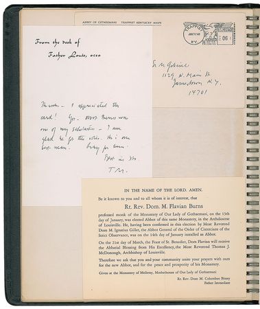 Lot #171 Thomas Merton: Collection of correspondence from Merton, leading up to his mysterious death in 1968 - Image 3