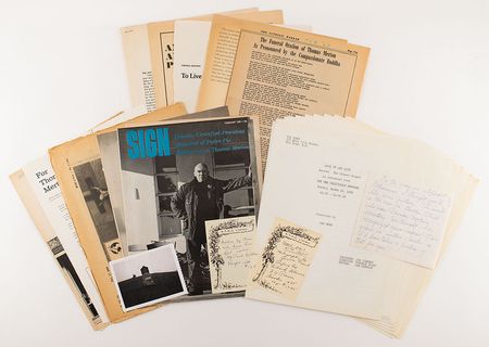Lot #171 Thomas Merton: Collection of correspondence from Merton, leading up to his mysterious death in 1968 - Image 6