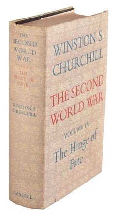 Lot #178 Winston Churchill: Churchill's six-book account of World War II, inscribed inside Volume IV: The Hinge of Fate - Image 3