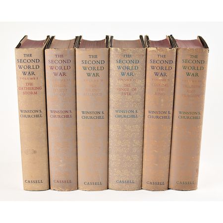 Lot #178 Winston Churchill: Churchill's six-book account of World War II, inscribed inside Volume IV: The Hinge of Fate - Image 4