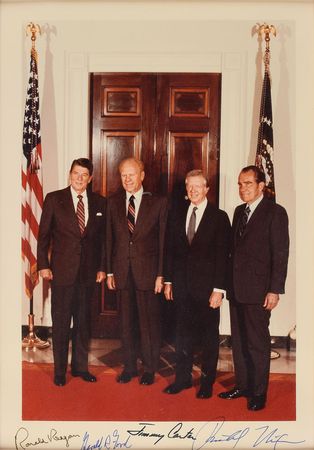 Lot #51 Four Presidents Signed Photograph - Image 1
