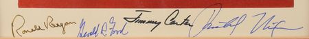 Lot #51 Four Presidents Signed Photograph - Image 3