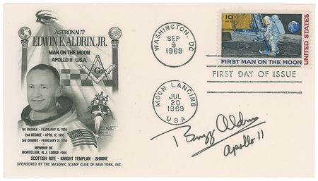 Lot #327 Buzz Aldrin First Day Cover - Image 1