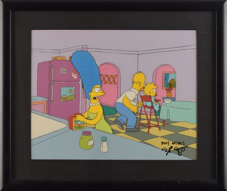 Lot #752 Homer, Marge, and Maggie Simpson Production Cels from The Simpsons Production Cels - Image 2