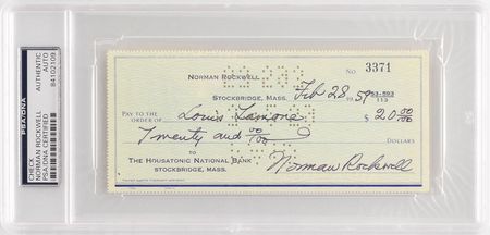 Lot #398 Norman Rockwell Check - Image 1