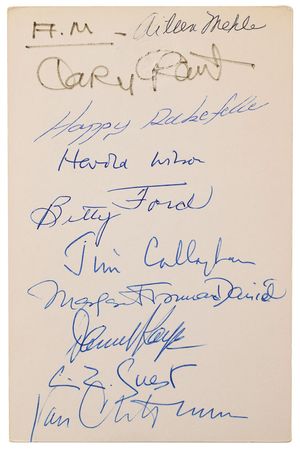 Lot #638 Cary Grant and Betty Ford Menu - Image 1