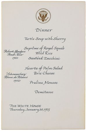 Lot #638 Cary Grant and Betty Ford Menu - Image 2