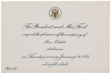 Lot #638 Cary Grant and Betty Ford Menu - Image 3