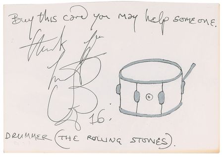 Lot #573 Rolling Stones: Charlie Watts Sketch - Image 1