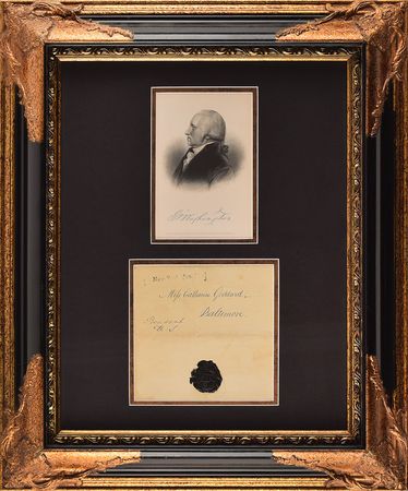 Lot #1 George Washington: Washington-franked reply