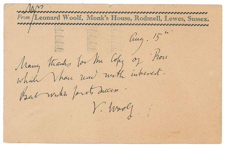 Lot #421 Virginia Woolf: 