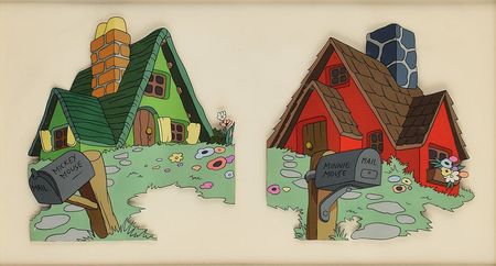 Lot #854 Mickey and Minnie Mouse, Donald Duck, and Pluto production cels for a D. C. Heath Book Production Cels - Image 2